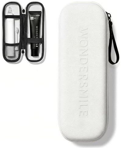 WonderSmile® Premium Reiseetui für Schallzahnbürste – Der ultimative Schutz für unterwegs - stabile wasserfeste Hartschale (White)