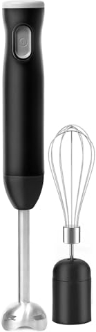 TUMIDY Cordless Immersion Blender with Egg Whisk and Chopper, Rechargeable Turbo Mode Hand Mixer, 2-in-1 Heavy Duty Portable Handheld Blender for Milkshakes, Smoothies, Soup, Baby Food (Blue)