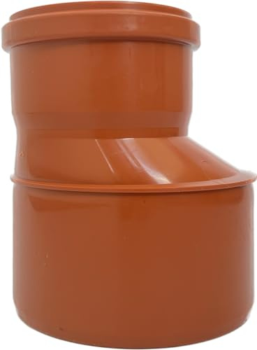 KACZMAREK Reduktion DN 200/160 PVC-U Reduzierung | Rohrreduzierung mit Dichtung | für externe Entwässerungssysteme | Gummidichtung | Abwasser | Kanalrohrsystem