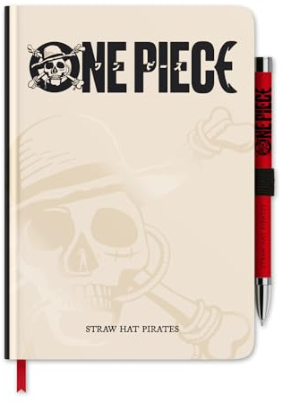 Grupo Erik One Piece Notizbuch A5 Journal Tagebuch Merch Geschenke | Tagebuch mit Stift Dotted Bullet Journal Ringbuch Mädchen und Jungen Einschulung - Notizblock A5 14,8 × 21,0 cm