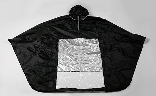 Regenponcho für Elektrofahrzeuge, Winddicht Rollstuhl Regencape, Wasserdicht Elektro Scooter Poncho, Regenschutz für Outdoor-Aktivitäten, mit Kapuze und Durchsichtigem Panel