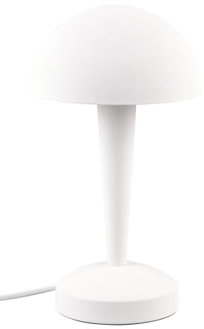 Reality Leuchten Tischleuchte Canaria R59561131, Metall Weiß matt, inkl. 4.9 Watt LED E14, On/Off Touch |
