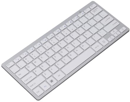 Elprico Teclado Inalámbrico 2.4G, Teclado Ultradelgado y Compacto, Teclado de Diseño Ergonómico Portátil de 78 Teclas para Computadoras de Escritorio, Dispositivos Móviles, Tabletas,