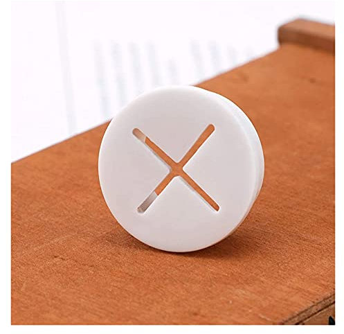 KabeldurchfüHrung,KabeldurchfüHrung Schreibtisch Schreibtischzüchtige flexible Kabelschnur Tülle Gummi Kabel Drahtlochabdeckung for Büro Computertisch Tischkabel Loch Cover(White,20mm)