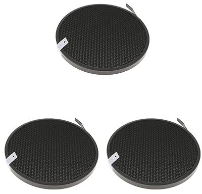 Lot de 3 grilles en nid d'abeille de 50 degrés pour réflecteur diffuseur diffuseur abat-jour plat 17,8 cm