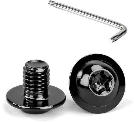 Tunejoy Linsenkopfschrauben mit Flansch Trox M8 x 10 mm Schwarz Linsenkopfschraube Innensechskant Edelstahl A2 V2A Flanschschrauben Vollgewinde mit T40 Inbusschlüssel 20 Stück