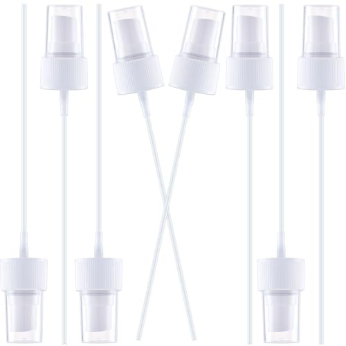 Winsyison 8pcs Fine Mist Sprayer Caps, Plastic Spray Bottle Nozzle, Nozzle Tops Replacement for Cleaning Solutions- White