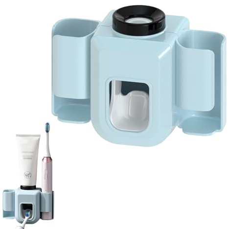 Zahnbürstenhalter Zahnpasta Quetscher Spender Squeezer Zahnbürsten Halter | für Elektrische Electric Zahnbürste, Aufsteckbürsten Halter & Zahnpastaspender 2-in-1