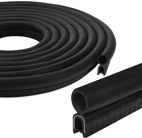Joint de Porte de Voiture 3m Universel Joint d'étanchéité en Caoutchouc pour la protection des arêtes Joint de porte noir en caoutchouc pour voitures, bateaux et camions (Joint supérieur)