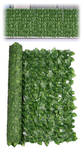 Panneau Haie En Lierre Artificiel – Rouleau De Feuilles De Lierre Synthétiques, Barrière De Confidentialité Imitation Feuillage, Clôture Occultante De Jardin | Mur Végétal Décoratif Durable Pour Usage