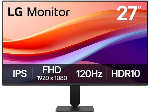 LG 27U411A-B 27-inch Full HD (1920 x 1080) IPS Computer Monitor, 120Hz, HDR10, Reader Mode, Flicker Safe, HDMI, Slim Stand Base, Black
