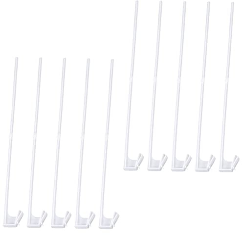 BESTonZON 10 pièces Hampe Drapeau Amovible Robuste à Usure pour Fenêtre Facile sans Obstruction Vue