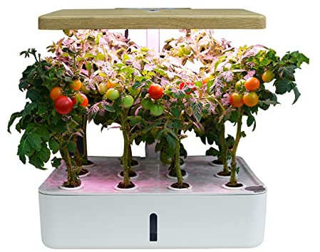 Tower Garden, 12 vasi Smart Hydroponics Grow System Kit da giardino desktop for interni con luci crescenti a LED Fioriera intelligente for cucina domestica
