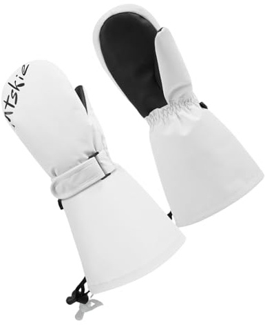 KAHDGSS Guantes Impermeables Y Transpirables Para Niños Guantes Con Forro Térmico Deportes De Invierno Agarre Antideslizante Juego De Nieve Chico Esquí Resistente Agua Chico S