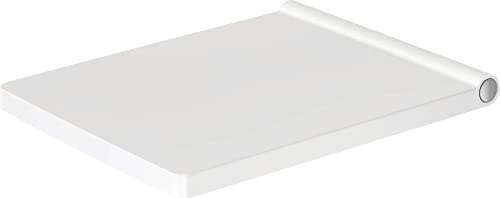 Duravit WC-Sitz Vero Air, Toilettendeckel aus Urea-Duroplast, ohne Absenkautomatik, Klodeckel mit Edelstahl Scharnieren, Weiß
