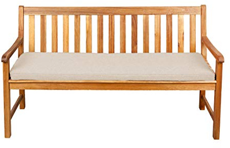 Gutekissen® Sitzkissen für Bank, Gartenschaukeln, Sitz, glatt. FK5 (110x40x5, Creme)