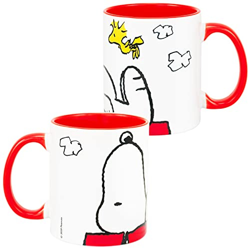 The Peanuts Snoopy - Taza de café (cerámica, 320 ml), color blanco