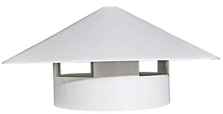 DZDZXQG Comignolo Cappuccio Comignolo Canna fumaria Coperchio in PVC Protezione Antipioggia Vaso Coperchio Pioggia e Neve Vaso, Protezione Canna fumaria per pipefit, 75mm