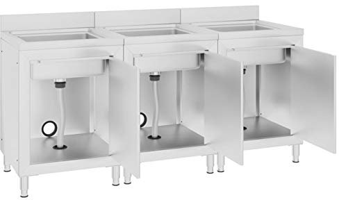 Tidyard Mobile da Cucina con Lavello/Lavandino 2/3 pz in Acciaio Inox,Lavandino Lavello Cucina Doppia Vasca in Acciaio Inox,Lavello Lavandino Incasso,Lavello Lavandino con 2/3 Vasche