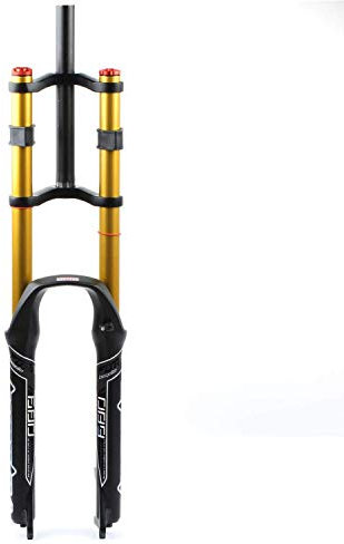 TYXTYX DH Mountainbike-Federgabel MTB 26/27,5/29 Zoll, Federweg 130 mm Doppelschulter-Abseil-Stoßdämpfer für MTB, XC, AM, FR, DH, EFR