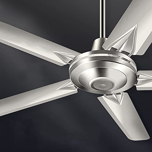 WWWRL 1.4m Ventilatore da Soffitto Industriale Grande Ventilatori Domestico in Acciaio Inossidabile, Nucleo in Rame Puro Vento Forte, Ventilatore Elettrico Industriale da 100 W A 5 velocità