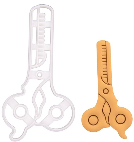 BAKERLOGY Thinning Scissors Cookie Cutter - Detailed Biscuit Cutter Design for Baking and Crafts, Ideal on Fondant, Dough, Clay