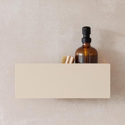 Metallbude Duschablage SHEA Cashew - Duschregal ohne Bohren - Pulverbeschichtetes Metall - Kratz-, Stoß- & Schlagfest - 30x11x8,5 cm