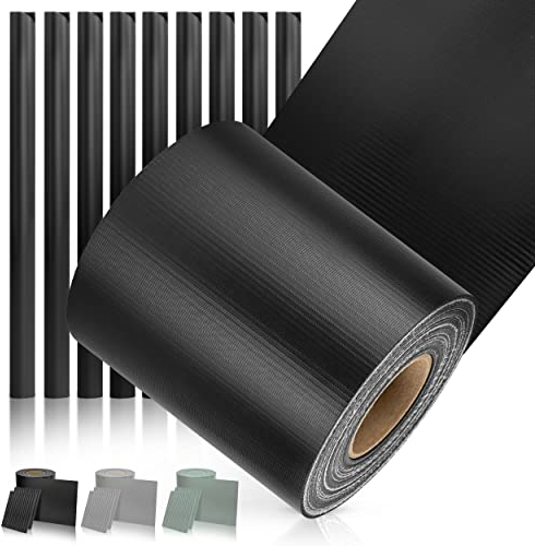 Casa Mina Sichtschutzstreifen 50 Meter x 19 cm inkl. 30 Clips | Sichtschutz Zaun | Sichtschutz Doppelstabmattenzaun | 450g/m² (Anthrazit)
