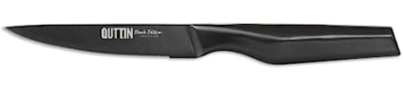 Quttin | Cuchillo para Chuletas Black Edition 11 cm Acero Inoxidable – Cuchillo Chuletas Diseño Ergonómico y Preciso