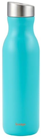 Smidge 500ml Stainless Steel Water Bottle - BPA-Free Insulated Water Bottle - Lightweight 245g with Leak Proof & Portable Design - Thermal Water Bottle for Hot & Cold Drinks - Aqua