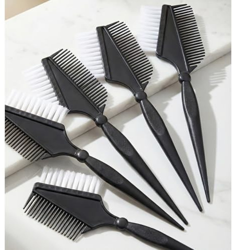 Raonest Vibrant Hair Color Brush Set - 5 Pieces, Durable Hair Dyeing Tools, Easy Application, Multi-Size Brushes, Lightweight Design, and Washable Material, Made in Korea