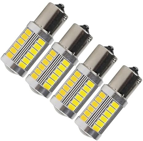 4pcs BAU15S PY21W 581 AMBER LED-CANBUS TURN SIGNAL INDICATOR LIGHT BULBS ORANGE