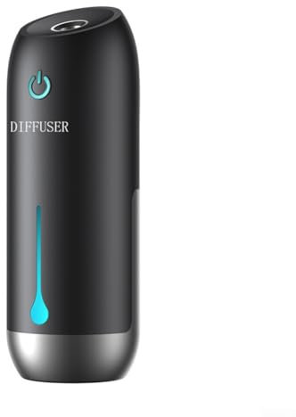 Aroma-Diffusor für ätherische Öle, elektrischer Duft-Luftdiffusor mit USB-Aufladung, Duftdiffusor, 4 Nebelmodi für Heimbüro (grau)