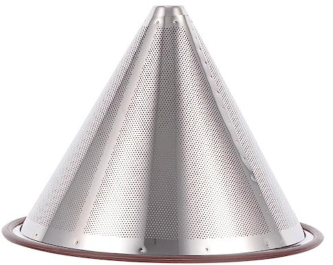 ORFOFE Stainless Steel Coffee Filter V-shaped Double Mesh Paperless Coffee Strainer for Manual Drip Brewing 1-6 Cups and Tea Making Tool
