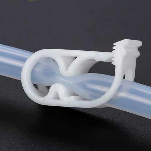 10Pcs Plastic Tubing Clamps 1/4 - 1/2 Adjustable Tube Clamp Laboratory Pinch Valve Flow Control Hose Clamp for Beer Bottle and Infusion Bottle，Lab Instruments and Equipment White
