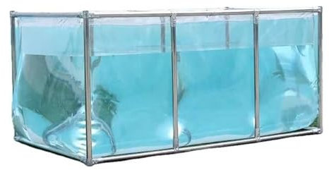 Aufstellpool, Fischteich, großer Zuchtteich für Wasserprodukte, vollständig transparenter Wassertank, Wassertank für Gartenbewässerung, unterstützt das Schwimmen bei der Fischzucht (Farbe: K