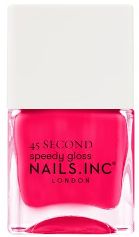 Nails Inc - NO BAD DAYS IN NOTTING HILL Quick Drying Nagellack - Korall-Pink - Schnelltrocknend in 45 Sekunden - Nagelstärkend mit Hexanal, Kalzium, Magnesium - Cruelty Free - Perfekte Maniküre