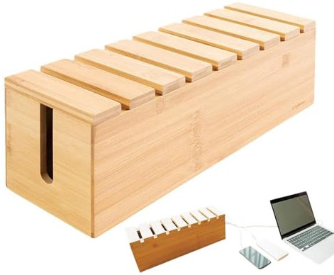 Lesunbak Cable Management Box, Cord Organiser Box, Cable Tidy Box, Charging Station Organizer, Extension Hider, Wire Storage Box, Desk Floor Tidy Solution, Wire Organizer For Home