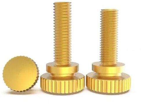 AYYSSM 5-teilige Messing-Rändelschraube mit Rändelschraube aus Kupfer(30mm,M6 (5Pcs))