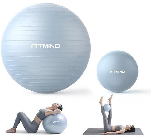 FITMIND Yoga Ball set-65cm&25cm（Blue）