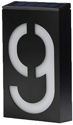Panneau lumineux LED à énergie solaire Maison Hôtel Adresse de porte Plaque Lampe extérieure Maison avec plaque d'immatriculation (9)