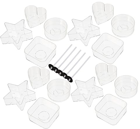 Artibetter Caja De Velas Transparente Para Velas De Té Vaso De Plástico Reutilizable Portavelas Para Bricolaje Vaso Para Guardar Suministros Para De Té