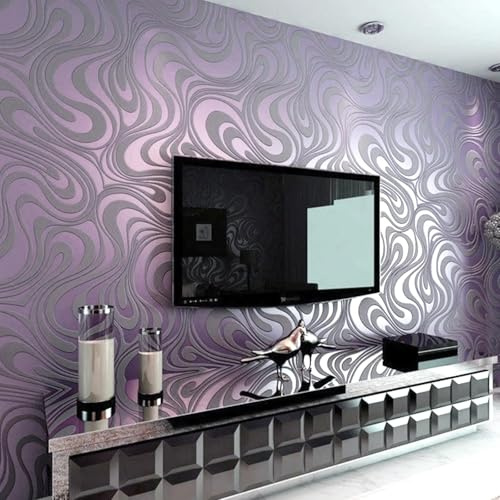 Trafagala Purple Wallpaper Bedroom Wallpaper for Adults Girls Women Modern Colourful Abstract Striped