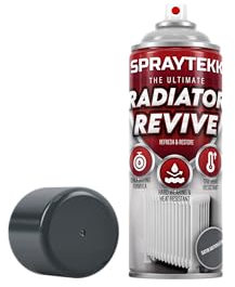 SPRAYTEKK Radiator Spray Paint | Heat Resistant up to 170°C | All-in-One Primer, Undercoat & Topcoat | Fast Drying, Anti-Rust | For Radiators, Pipes, Boilers & Hot Water Tanks (Satin Anthracite, 2)