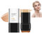 3 In 1 Anti-Wrinkle Foundation Stick with Built-In Brush, Sunscreen SPF 50+ Face Skin Tint Contour Stick,Hydrating Lightweight Flawless Eraser Foundation,Full Coverage Thin and Natural Finish