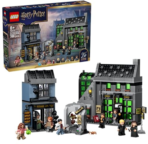 LEGO Harry Potter Knockturn Alley Wizarding Shops Toy - Miniature Model Kit w/ 8 Minifigures & Collectible Patronus - Kids' Room Decor - Gift for 8+ Year Old Girls, Boys & Fans - 76471