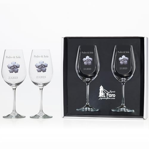JOYERIA EL FARO Copas de vino personalizadas Infinito Alianzas