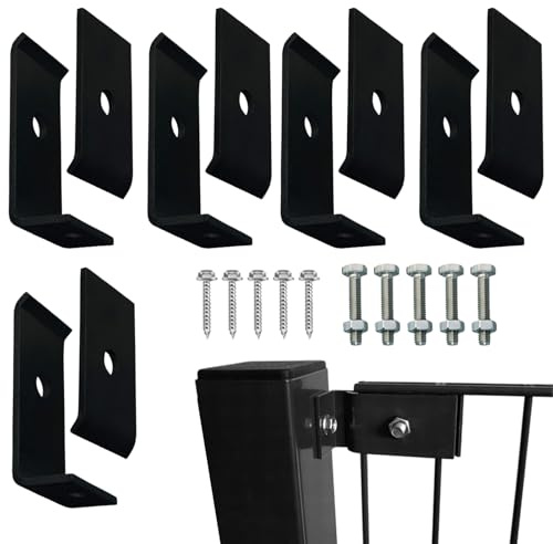 Metal Fence Hardware - Galvanised Steel Construction, Rustproof , Robust Brackets, Secure Grid Mounting Kit for Backyard, Farm, Lawn and Garden | Fence Repair and Installation