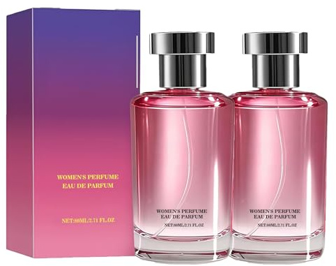 Perfume de lujo para mujer con intenso aroma floral y afrutado jazmín duradero elegante frasco de fragancia, fragancia femenina de lujo, regalos para mujeres, 80 ml (2 unidades)