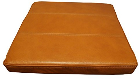 Quattro Meble Cognacfarbe Echtleder Sitzkissen Lederkissen Sitzpolster fur Sessel Stuhle Echt Leder Kissen Sitzauflage Auflage Modell 3P (40 x 30 cm)